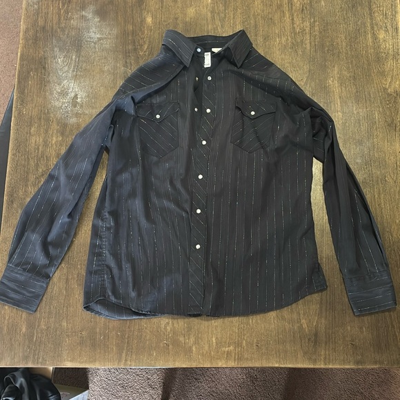 Black Button Down Shirt from Coral West Ranchwear XL - Picture 1 of 3